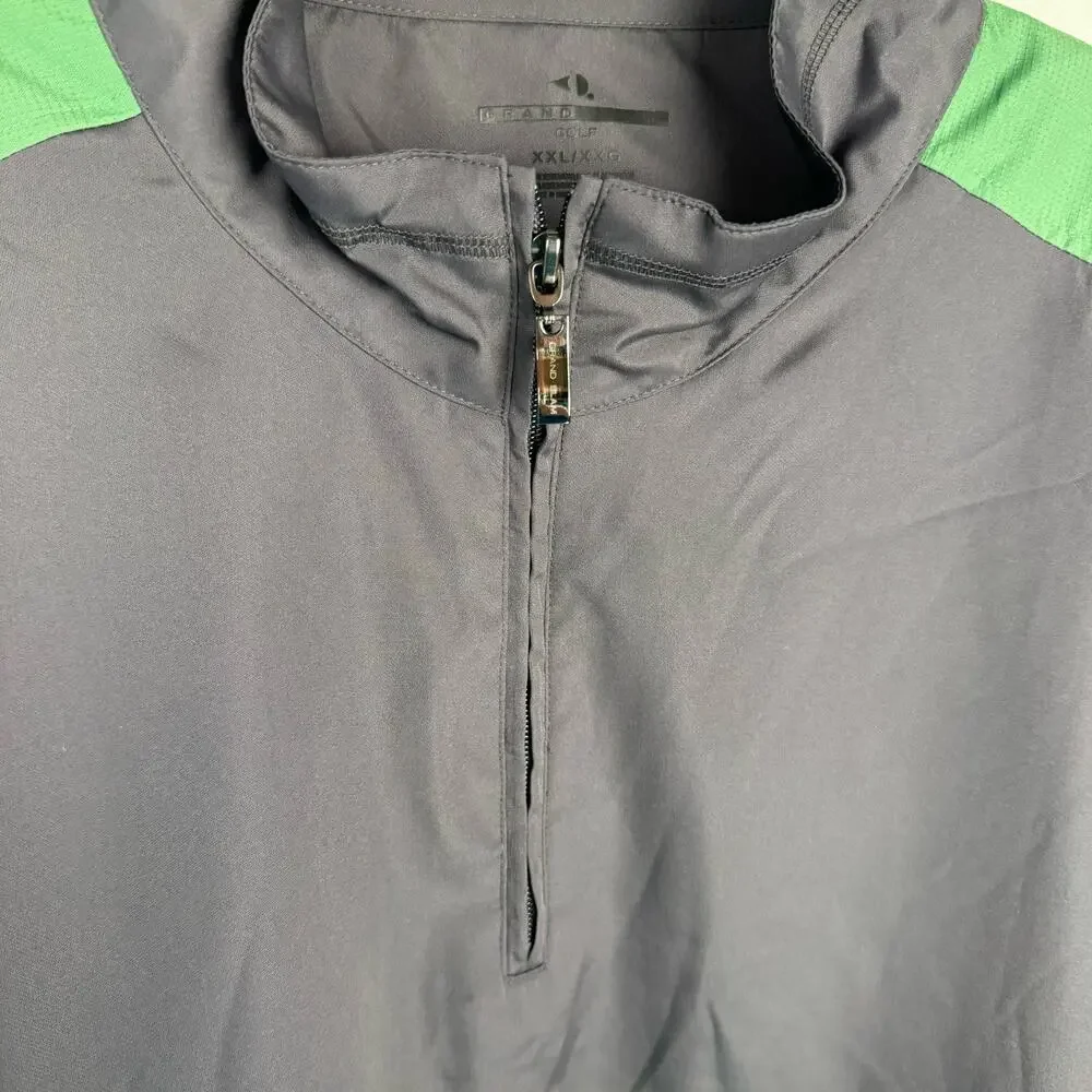 NWT Grand Slam Gray Golf Water Resistant Mesh‎ Lined Windbeaker Jacket Sz XXL